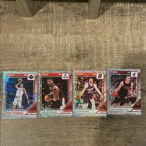 Bundle of 4 basketball cards including Amen, Deandre, Jusuf, and Duncan.